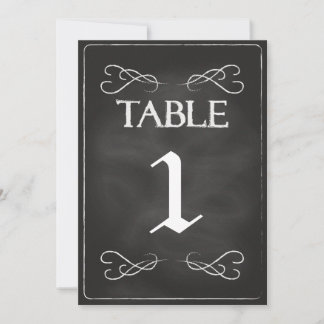 Chalkboard Table Numbers