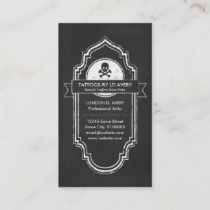 CHALKBOARD tattoo loyalty program Card