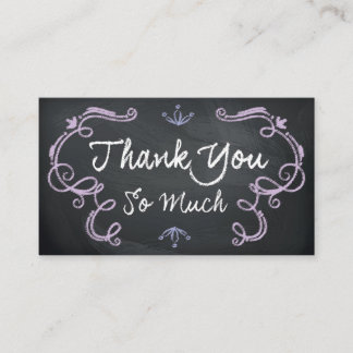 Chalkboard Thank You Business Cards
