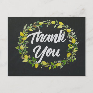 Chalkboard Thank You Poastcard Postcard