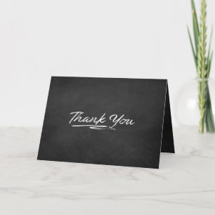 Chalkboard Thank You script Card