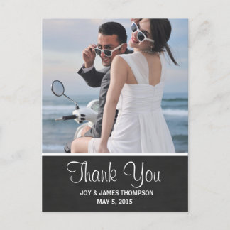 Chalkboard Thank You Wedding Postcards