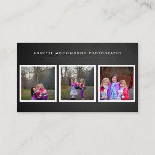 Chalkboard Three Photo   Children Photography Business Card