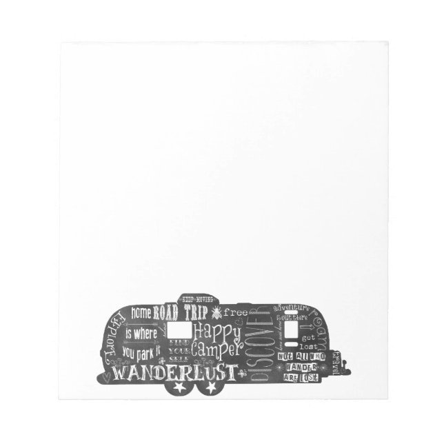 Chalkboard Trailer Notepad (Front)