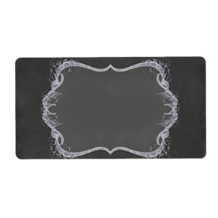 Chalkboard Typographic Leaf Swirl Rustic Wedding