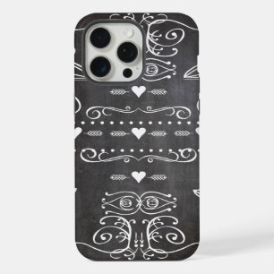 Chalkboard Typography Art iPhone 15 Pro Max Case