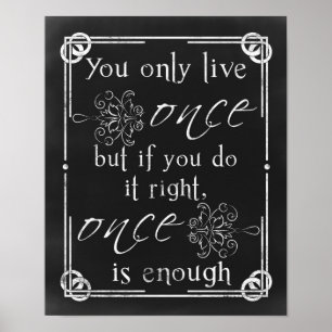 Chalkboard Typography Inspirational Print