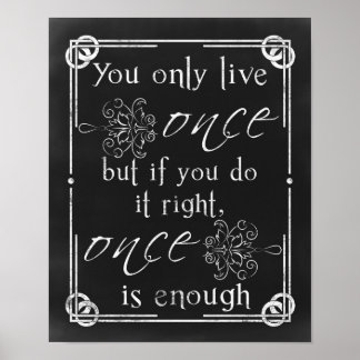 Chalkboard Typography Inspirational Print