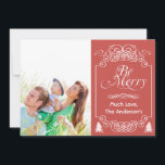 Chalkboard Typography Merry Christmas photo card<br><div class="desc">Christmas Photo Card</div>