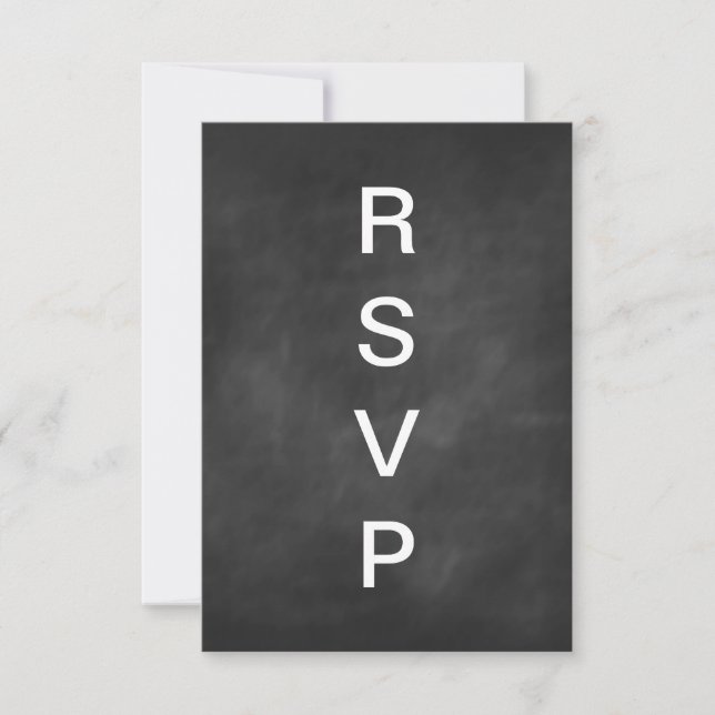 Chalkboard Typography RSVP (Front)