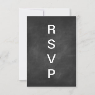 Chalkboard Typography RSVP Card