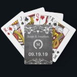 Chalkboard Typography Weddings Playing Cards<br><div class="desc">Chalkboard Vintage Modern Mr. and Mrs.  Chalkboard Wedding Favours  Sweet and sassy</div>