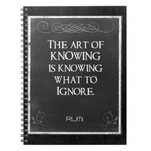 Chalkboard Typography with an Inspirational Quote Notebook