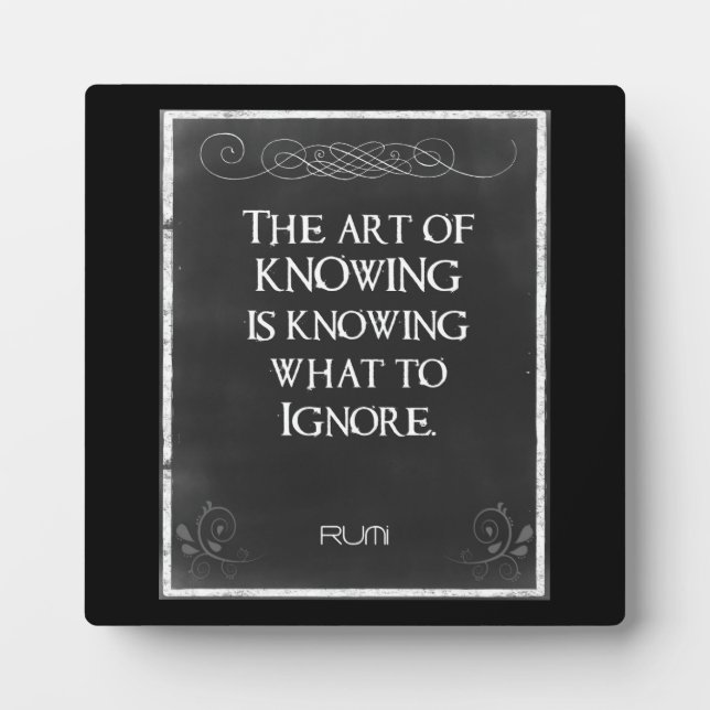 Chalkboard Typography with an Inspirational Quote Plaque (Front)