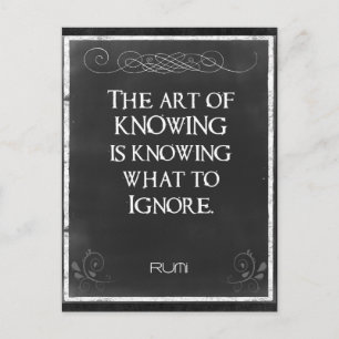 Chalkboard Typography with an Inspirational Quote Postcard