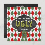 Chalkboard Ugly Sweater Christmas Party Invitation<br><div class="desc">Customise this fun Chalkboard/ Retro style Ugly Sweater Christmas Party Invitation to your event specifications. See the full range of matching products guaranteed to make your event a success in-store. Images used on this item are licensed by © Graphics Factory.com</div>