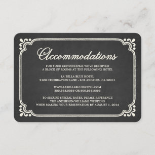 Chalkboard Union Accommodation Enclosure Card