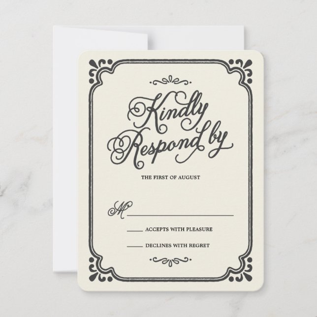 Chalkboard Union | Wedding Response Card (Front)