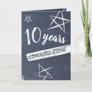 Chalkboard universal employee anniversary card