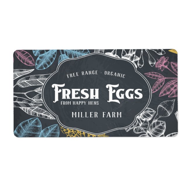 Chalkboard Vintage ⎢Egg Carton Label (Front)