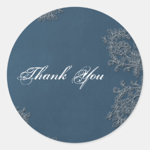 Chalkboard & Vintage Lace   Customisable Classic Round Sticker