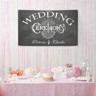 Chalkboard Vintage Typography Wedding Banner