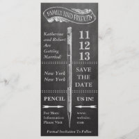 Chalkboard Vintage Wedding Save The Date