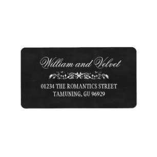 Chalkboard Wedding Address Labels