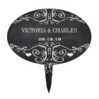 Chalkboard Wedding Cake Topper