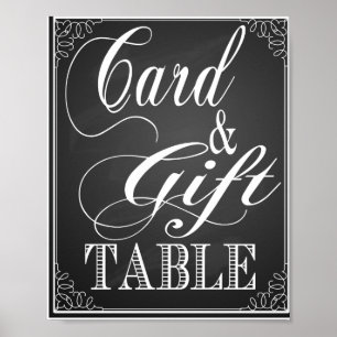 Chalkboard  wedding Cards and gift table print