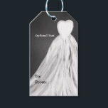 Chalkboard Wedding Dress Bridal Shower Gift Tag<br><div class="desc">Chalkboard Wedding Dress Bridal Shower Gift Tags. Customise however you want. Matching items available.</div>