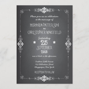 Chalkboard Wedding Invitation