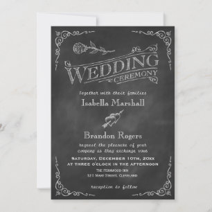 Chalkboard Wedding Invitation