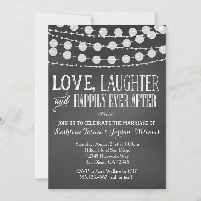 Chalkboard Wedding Invitation (Front)