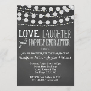 Chalkboard Wedding Invitation