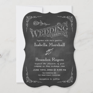 Chalkboard Wedding Invitation 2