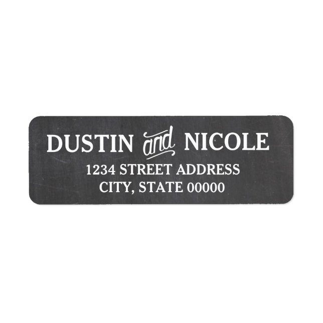 Chalkboard Wedding Labels (Front)