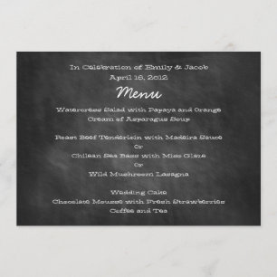 Chalkboard Wedding Menu Cards