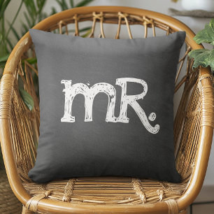 Chalkboard Wedding Mr. Mister Cushion