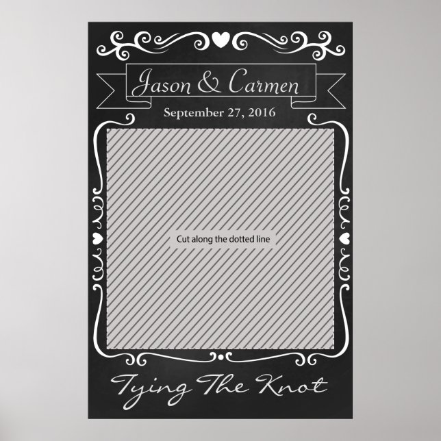 Chalkboard Wedding Prop Poster for Photo Booth (Front)