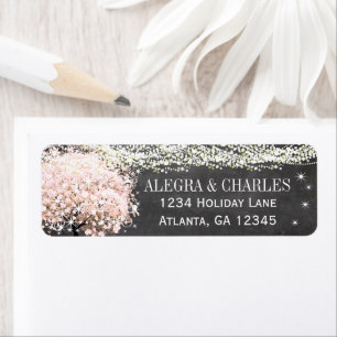 Chalkboard Wedding Return Address Label