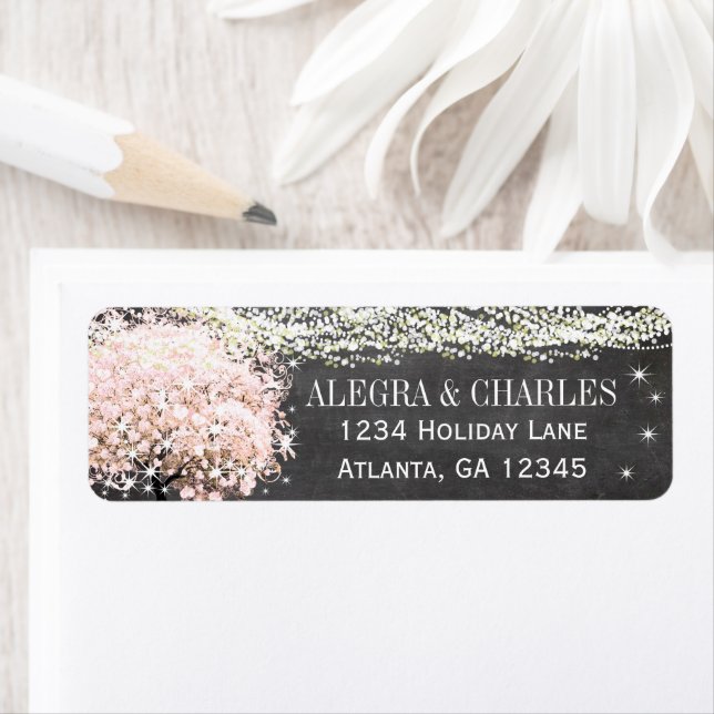 Chalkboard Wedding Return Address Label (Insitu)