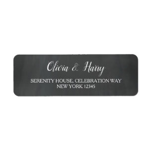 Chalkboard   Wedding Return Address Labels