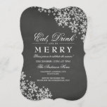 Chalkboard White Snowflake Christmas Party Invite<br><div class="desc">More chalkboard Christmas party invitations in the Little Bayleigh Store!</div>