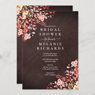 Chalkboard Wildflowers Floral Bridal Shower Invitation