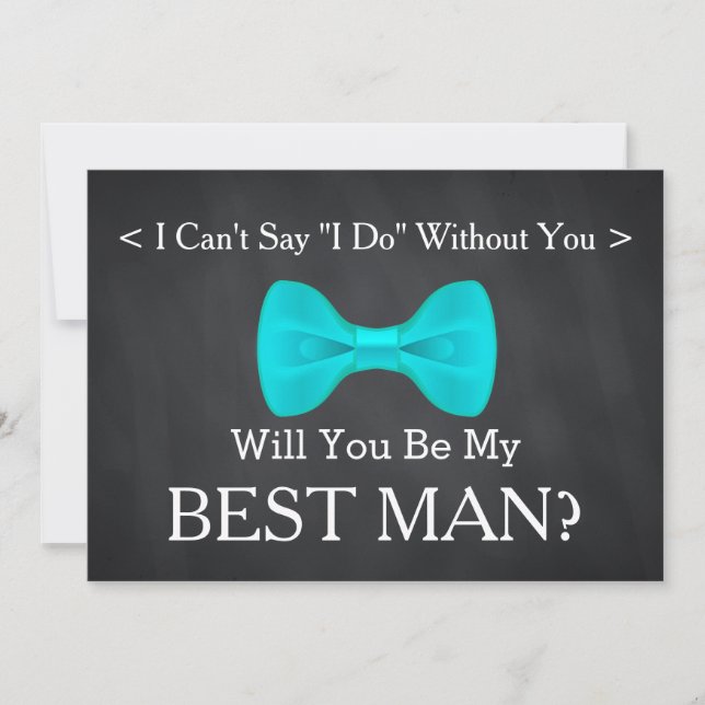 Chalkboard Will You Be my Best Man Invitation (Front)