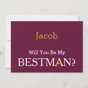 Chalkboard Will You Be My Bestman? Invitation