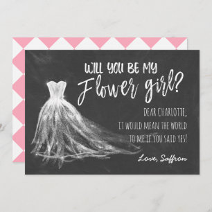 Chalkboard Will You Be My Flower Girl Invitation