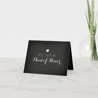 Chalkboard Will You Be My Maid Of Honour Card
