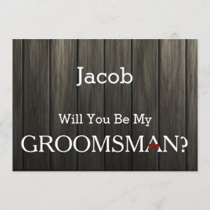 Chalkboard Will You Be Our Groomsman Invitation